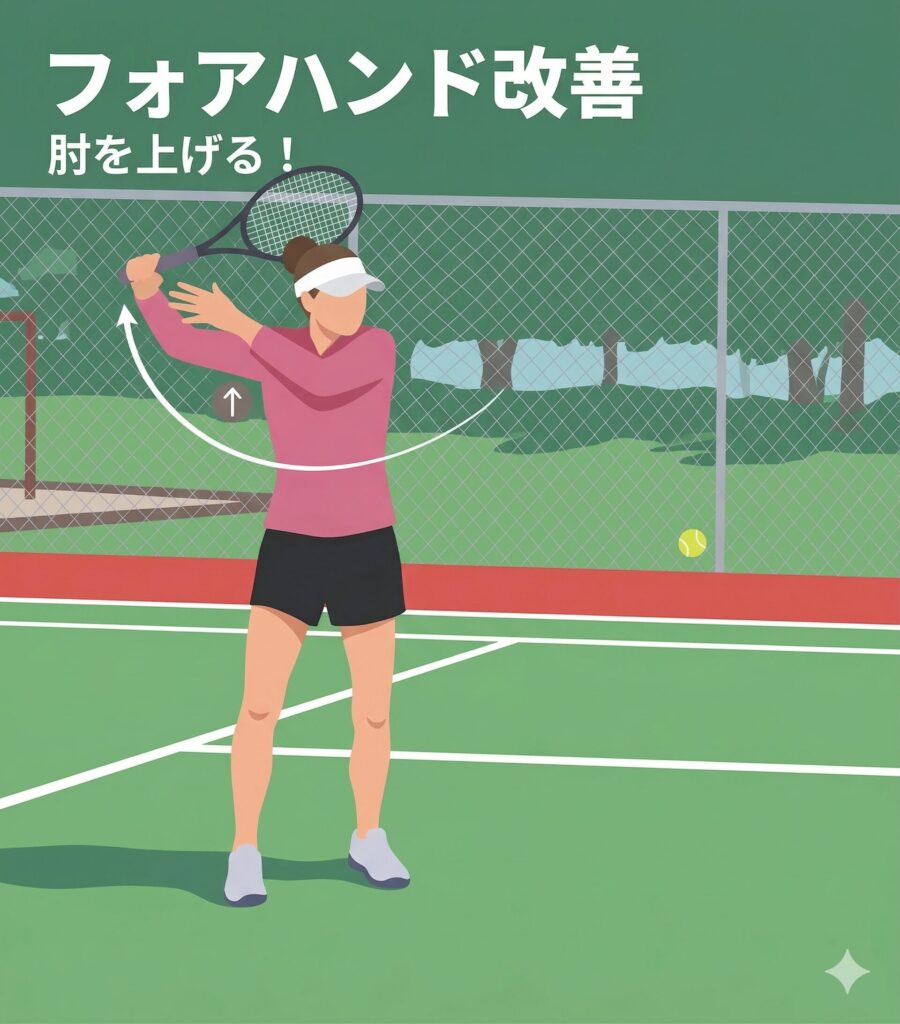 forehand　テイクバック